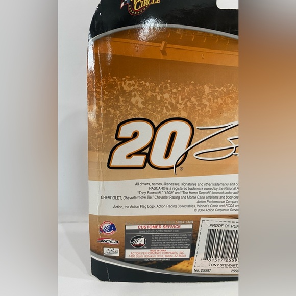 Winners Circle Home Depot #20 Tony Stewart Chevy Monte Carlo Die Cast Not 1:64 - Picture 3 of 3